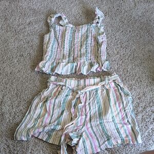 Art Class Multicolor Striped Fabric